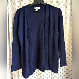 FASHION JOULY Open Cardigan w/Subtle Cutouts XL